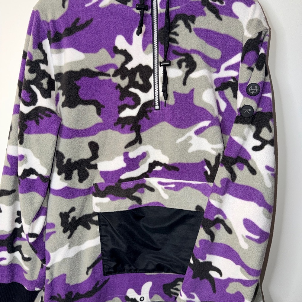 Rothco Purple Camo Zip-Up Fleece Pullover